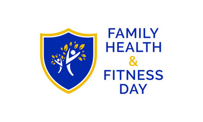 Vector illustration on the theme of National Family health and fitness day observed each year on second Saturday in June.