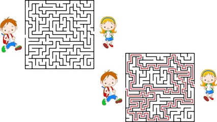 Cute Mouse s Maze Game help mouse to find his cheese Maze puzzle with solution.