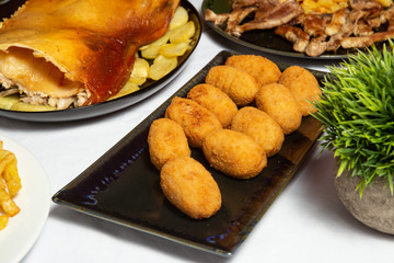 croquettes (croquetas) in a white plate