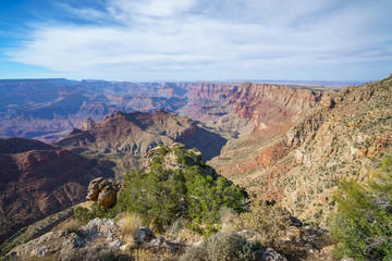 Fototapeta na wymiar navajo point at the south rim of grand canyon in arizona, usa