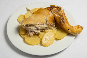 Roast suckling pig cochinillo asado.
