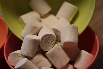 Delicious marshmallows ready to roast.