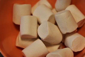 Delicious marshmallows ready to roast.