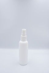 Alcohol gel and sanitizer hand gel cleaners for anti Bacteria and virus on White Background, People using alcohol gel to wash hands to prevent COVID-19 virus