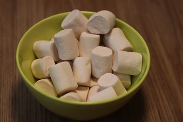 Delicious marshmallows ready to roast.