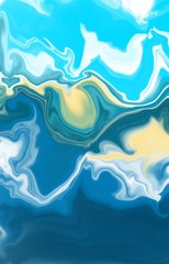 Fototapeta na wymiar Liquid acrylic abstract blue background