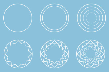 Symmetric blue and white Instagram stories icon cover