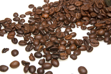 coffee beans isolated on white background