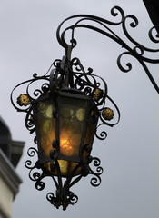 Fototapeta na wymiar vintage street lamp in the streets