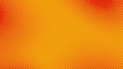 Poster Rood en oranje popart achtergrond met halftone polka dots in retro komische stijl, vector illustratie sjabloon eps10 © stock_santa