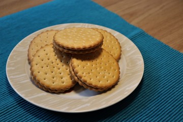 Delicious wafer with chocolate filling.