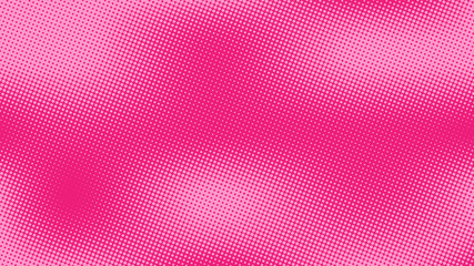 Pink and magenta pop art background with halftone dots desing in retro comic style