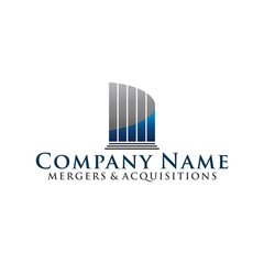 simple graphic bar finance vector logo