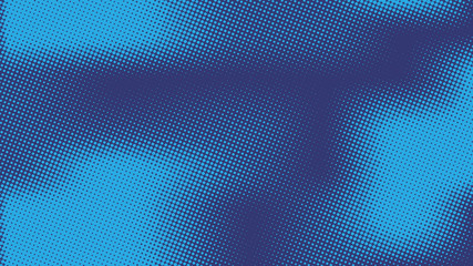 Cobalt blue pop art retro background with halftone dotted design in comic style, vector illustration eps10