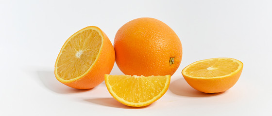 fresh orange isolated on white background
