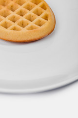 sweet waffles dripped with golden honey