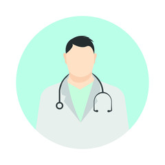 Fototapeta premium Medical icons. Doctor and nurse avatars. vector illustration