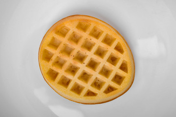 sweet waffles dripped with golden honey