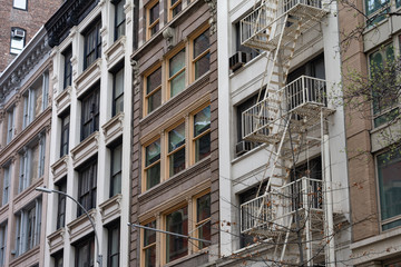 Row of Old Buildings in the Flatiron District of New York City