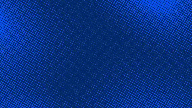 Cobalt blue pop art background with halftone dots in retro comic style, vector illustration eps10.