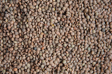 a bunch of lentils seen from above background