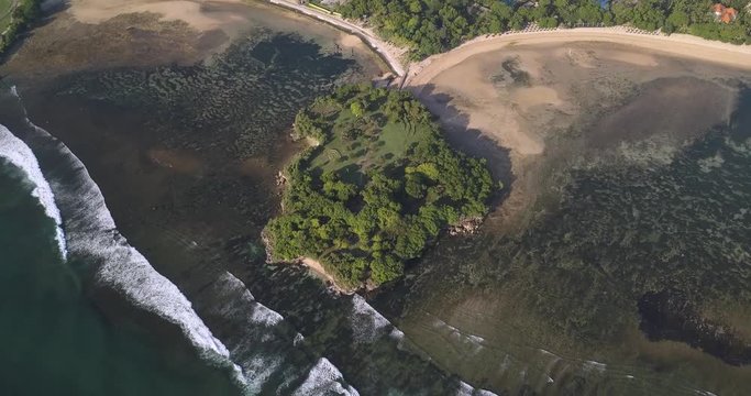 Aerial view of Nusa DuAa beach, Bali, Indonesia
