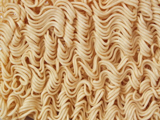 top view texture of instant noodle for background.