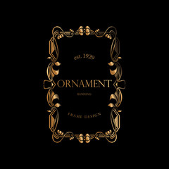 Golden Frame Luxury with Decorative Ornament