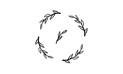 Obraz premium frame of twigs and flowers. can use for greeting cards. illustration