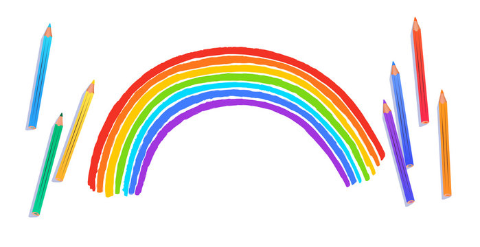 Vector illustration of rainbow arc