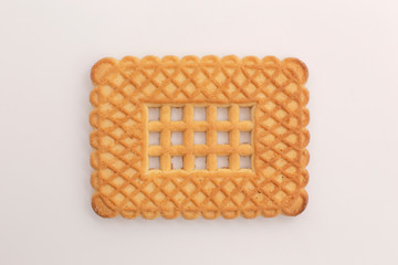 square cookies on a white background