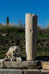 amazing modern and roman stone, brick and marble architecture with columns and arches
