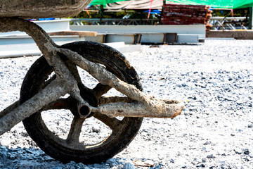 Fototapeta premium wheelbarrow for construction