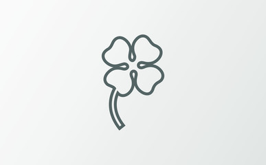 Abstract clover Logo design vector template linear style. Stock Vector illustration isolated on white background.