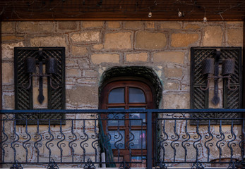 amazing modern and roman stone, brick and marble architecture with columns and arches
