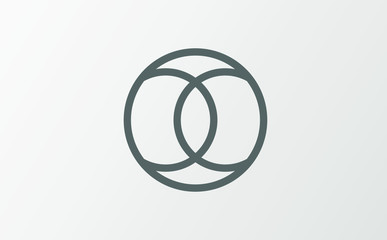 Abstract circles Logo design vector template linear style. Stock Vector illustration isolated on white background.