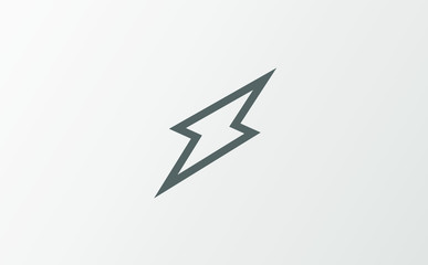 Abstract flash Logo design vector template linear style. Stock Vector illustration isolated on white background.