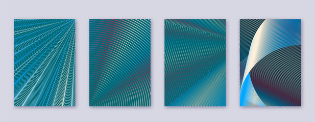 Art business card. Abstract lines modern brochure 