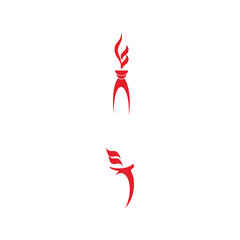 Torch  Logo Template vector symbol