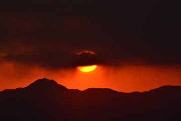 Sunset in Himalayas, A paradise on earth..