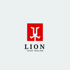 Obraz premium abstract modern lion logo vector editable template