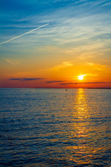 Beautiful coastal ocean shoreline scenery at the Atlantic Coast of Canada.