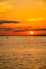 Beautiful coastal ocean shoreline scenery at the Atlantic Coast of Canada.