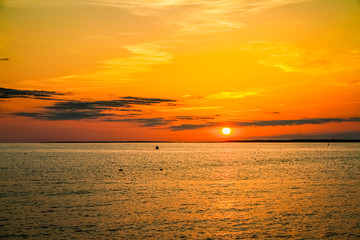 Beautiful coastal ocean shoreline scenery at the Atlantic Coast of Canada.