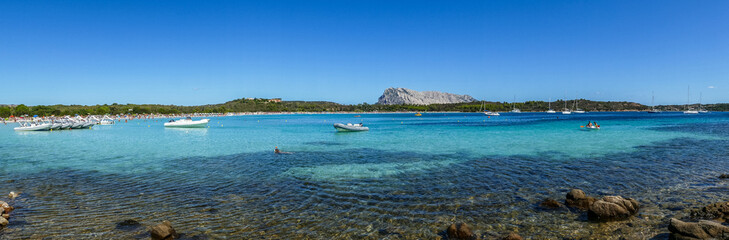 The beach of Cala Brandinchi in San Teodoro with turquoise water