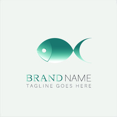 Fish logo vector on white background. Company logo. Abstract logo design. Seafood. Fish abstract design logo template. Creative design concept. Seafood restaurant idea. Company logo design. Sea