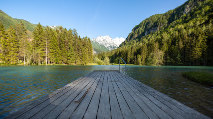 Summer in Jezersko, Slovenia at Plansar Lake with Kamnik-Savinja Alps