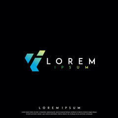 modern abstract technology logo. simple, gradient icon, template design