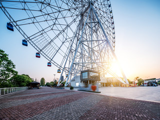 ferris wheel at dusk