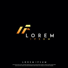 modern abstract technology logo. simple, gradient icon, template design